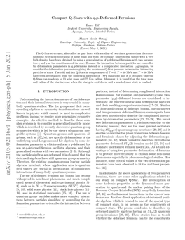 Arxiv:2105.02116V1 [Physics.Gen-Ph] 5 Jan 2021 Rbesses[] Unu Rusadqatmal- Quantum and Groups Inte- As Quantum Quantum Such of Gebras, Theory [1]