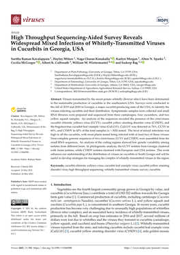 High Throughput Sequencing-Aided Survey Reveals Widespread Mixed Infections of Whiteﬂy-Transmitted Viruses in Cucurbits in Georgia, USA