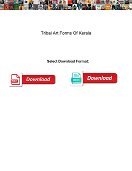 Tribal Art Forms of Kerala Gazette