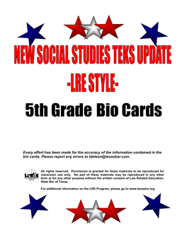 5Th Grade Bio Cards 5Th Grade Bio Card—1 I Spy