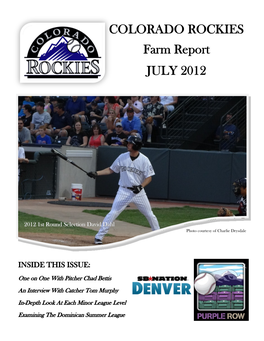 COLORADO ROCKIES Farm Report JULY 2012