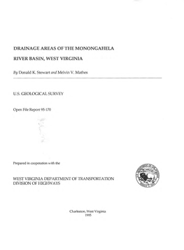 Drainage Areas of the Monongahela River Basin