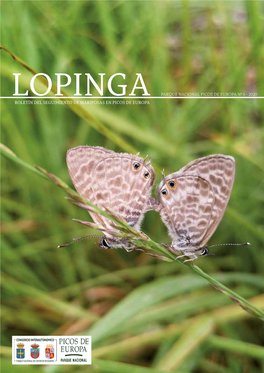 LOPINGA PARQUE NACIONAL PICOS DE EUROPA Nº 5 - 2020 BOLETÍN DEL SEGUIMIENTO DE MARIPOSAS EN PICOS DE EUROPA Portada: Cópula De Leptotes Pirithous