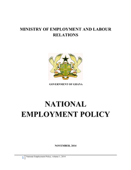 National Employment Policy