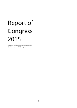 Report of Congress 2015