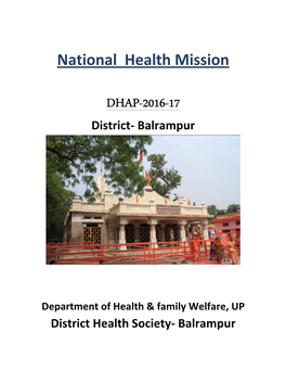 DHAP-2016-17 District- Balrampur