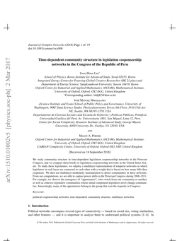 Time-Dependent Community Structure in Legislation Cosponsorship Networks in the Congress of the Republic of Peru