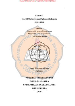 GANEFO : Instrumen Diplomasi Indonesia 1962 - 1966