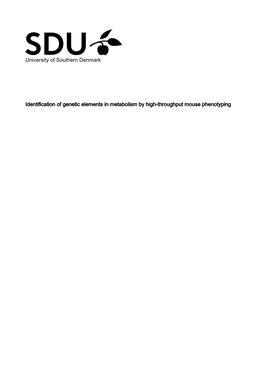 Identification of Genetic Elements in Metabolism by High-Throughput Mouse Phenotyping ARTICLE