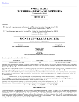 Signet Jewelers Limited