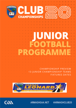 Junior Football Programme
