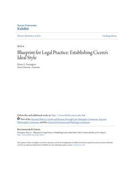 Blueprint for Legal Practice: Establishing Cicero's Ideal Style