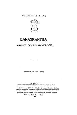 District Census Handbook, Banaskantha