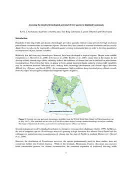 Assessing the Dendrochronological Potential of Tree Species in Highland Guatemala