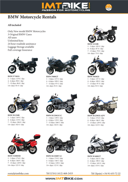 BMW Motorcycle Rentals
