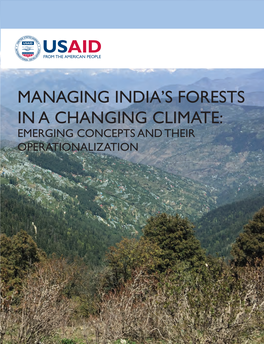 Managing India's Forests in a Changing Climate