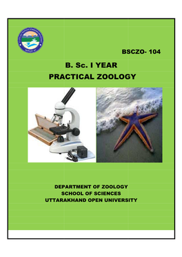 B. Sc. I YEAR PRACTICAL ZOOLOGY