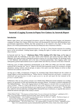 Sarawak's Logging Tycoons in Papua New Guinea: by Sarawak Report