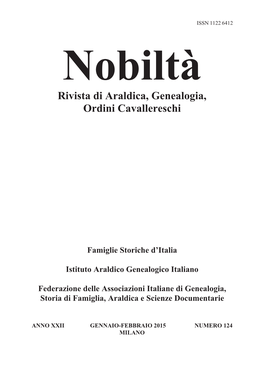 Rivista Di Araldica, Genealogia, Ordini Cavallereschi