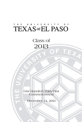 Winter 2013 Commencement Program