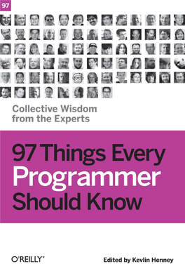 97 Things Every Programmer Should Know