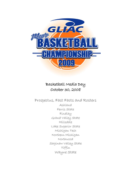 Basketball Media Day October 30, 2008 Prospectus, Fast Facts And