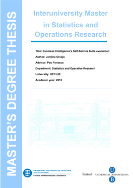 Interuniversity Master in Statistics and Operations Research