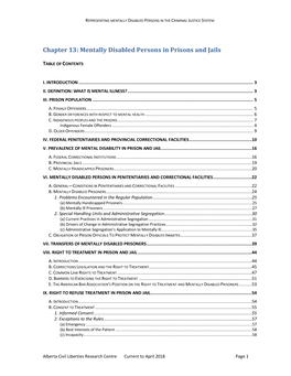 Chapter 13: Mentally Disabled Persons in Prisons and Jails