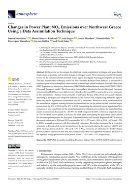 Changes in Power Plant Nox Emissions Over Northwest Greece Using a Data Assimilation Technique