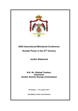 IAEA International Ministerial Conference Nuclear Power in The