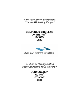 SYNOD 2020 Les Défis De L'évangélisation