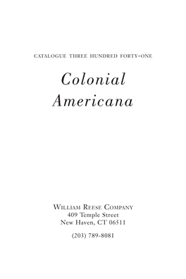 Colonial Americana