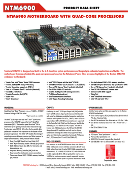 Ntm6900 Motherboard with Quad-Core Processors