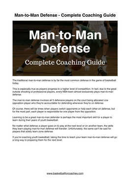 Man-To-Man Defense - Complete Coaching Guide