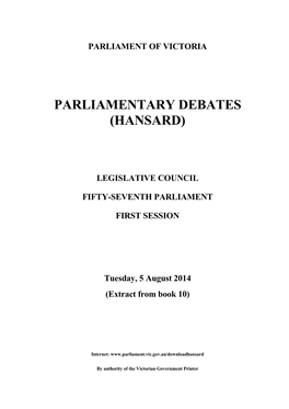 Parliamentary Debates (Hansard)