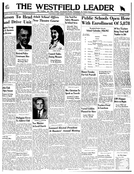 THE WESTFIELD LEADER the Leading and Host Widely Circulated Weekly Newspaper in Union County Entered A» Second Class Mattel YEAR—No