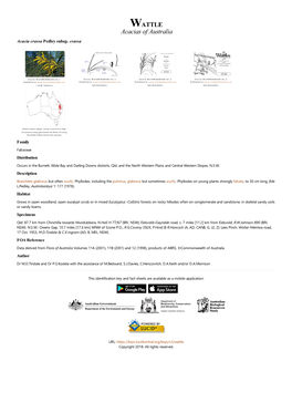 Acacia Crassa Subsp. Crassa Occurrence Map