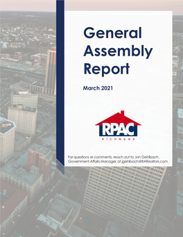 2021 General Assembly Report