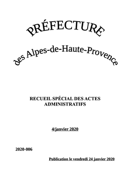 Recueil Spécial Des Actes Administratifs