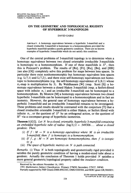 On the Geometric and Topological Rigidity of Hyperbolic 3-Manifolds