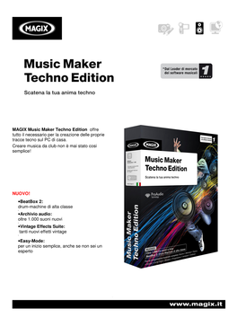 MAGIX Music Maker Techno Edition Offre Tutto Il Necessario Per La Creazione Delle Proprie Tracce Tecno Sul PC Di Casa
