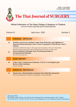 The Thai Journal of SURGERY