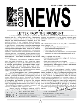 Letter from the President