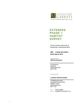 Extended Phase 1 Habitat Survey
