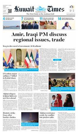 Amir, Iraqi PM Discuss Regional Issues, Trade