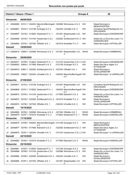 District 7 Alsace / Phase 1 Groupe a 49