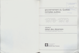 Gouvernement Du Québec Comptes Publics Détail Des Dépenses