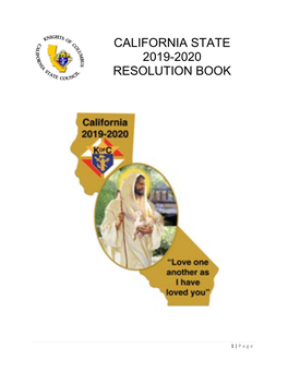 California State 2019-2020 Resolution Book