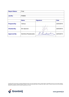 Constraints Study Report Ref.: P45800-N2C2NI Constraints Study Report - Final.Doc Final March 2010 Table of Contents