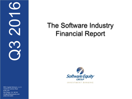 The Software Industry Financial Report